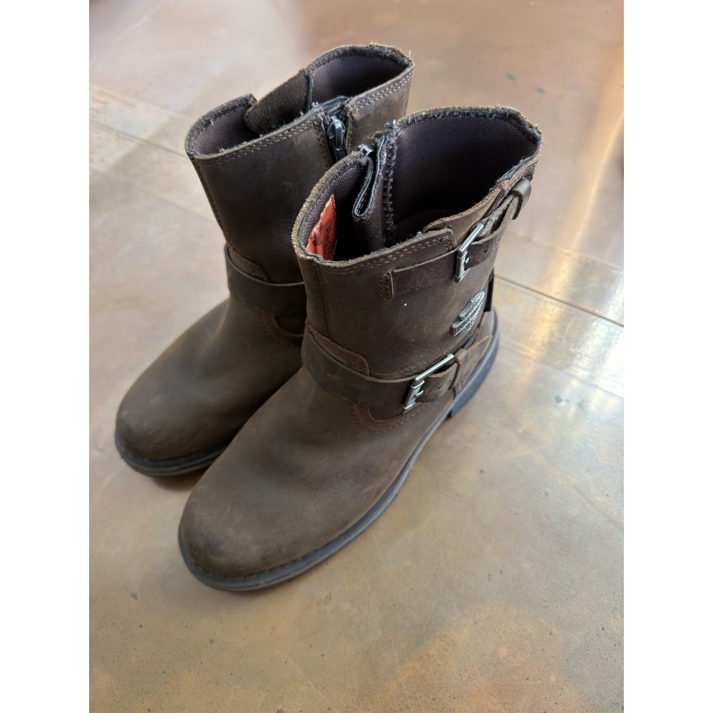 Harley-Davidson Women's Size 9 Brown Leather Waterproof Motorcycle Boots D87158 - Picture 3 of 12